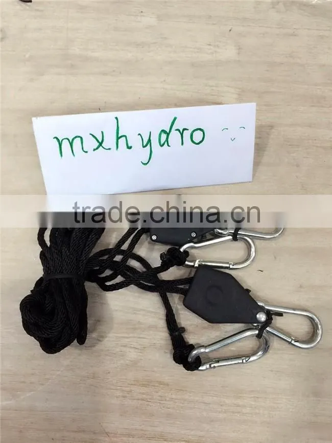 Heavy duty hanger yoyo, rope ratchet yoyo plastic wheel, horticulture reflectro hangers