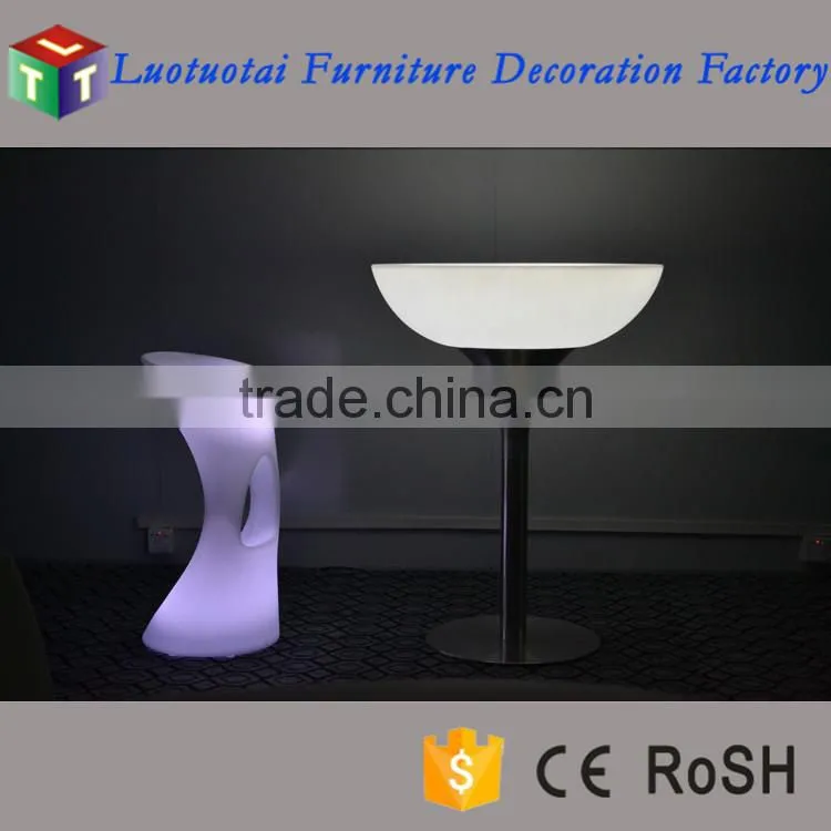 rechargeable battery operated led dining table and chair with color change