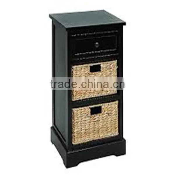 Modern Beautiful Exquisite wooden cabinet with wicker drawers
