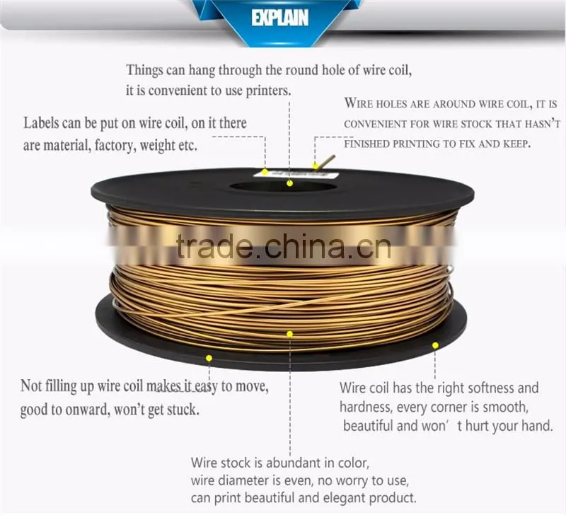 2016 hot selling 3d printing pen filaments refill ABS/PLA for 3D pen drawing