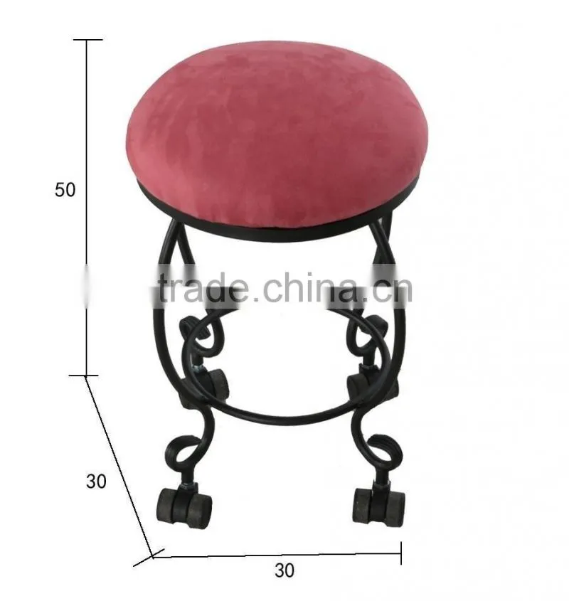 Potable movable Ottoman stool hydraulic chair with wheels used salon furniture TKN-39061