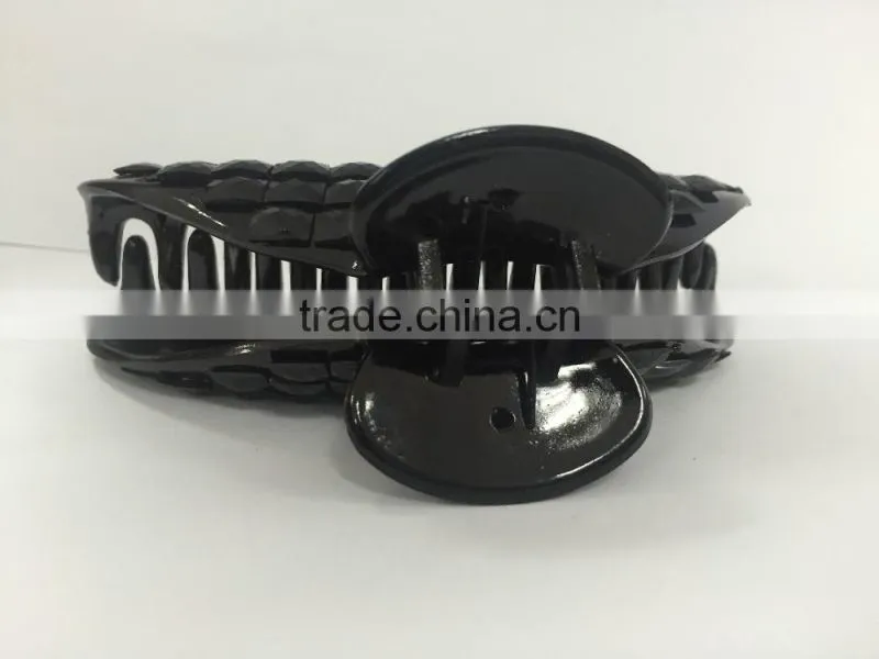 2016 big black beautiful rhinestone floral hair clips plastic hairpin for women
