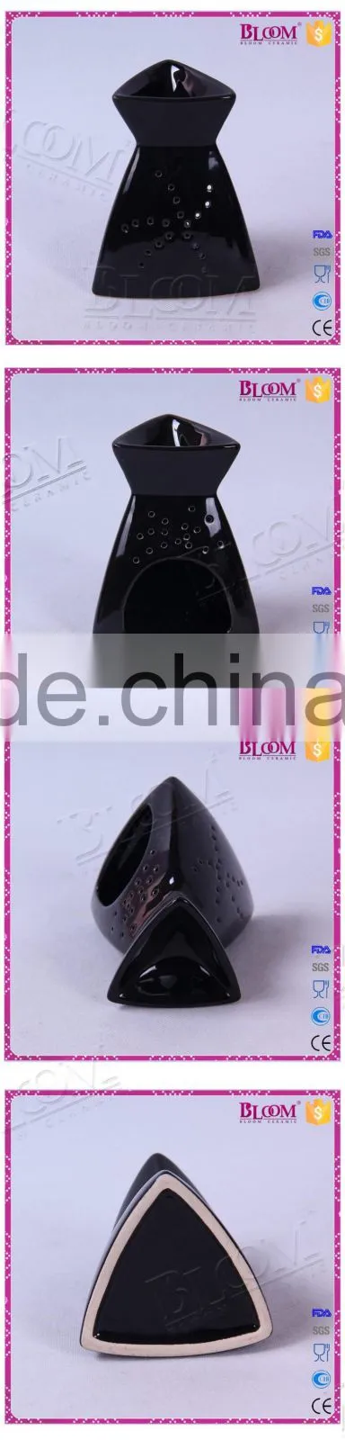 ceramic triangle mini incense burner for black