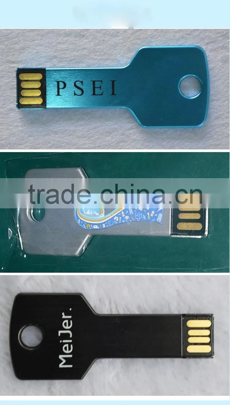 Colorful key shaped customized logo 4gb 8gb 16gb 32gb USB flash drive