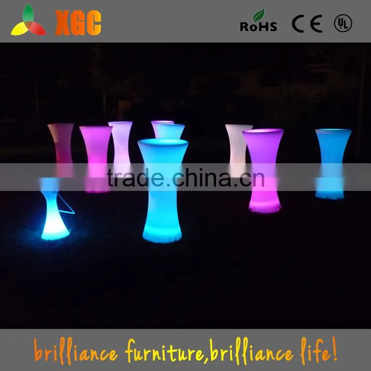 Highboy bar counter table with led lighting for events
