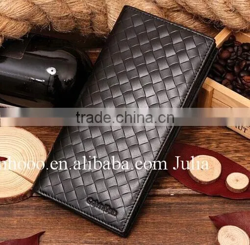 Branded long business leather wallet for men, ladies
