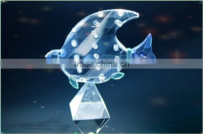 Colorful crystal seafish model as special wedding gift or beautiful crystal Christmas gift