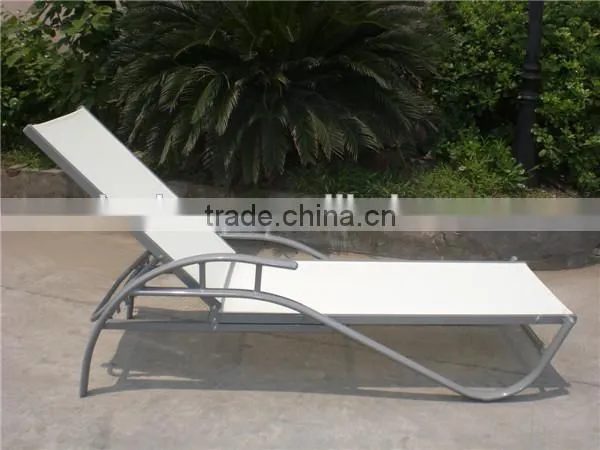 Outdoor aluminum adjustable sling lounges