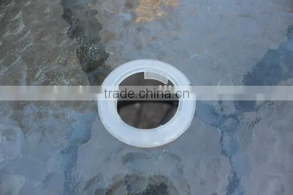 Aluminum 40"Round dining table with umbrella hole