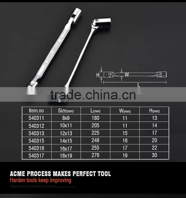 double socket wrench Chrome Vandium steel spanner wrench tool