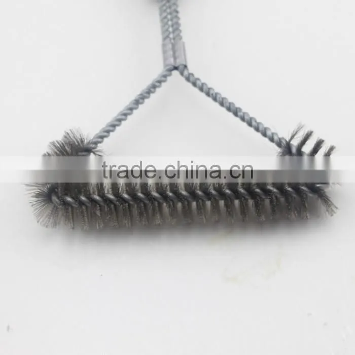 Black Handle Heavy duty Barbecue Grill Brush With Wire Bristle