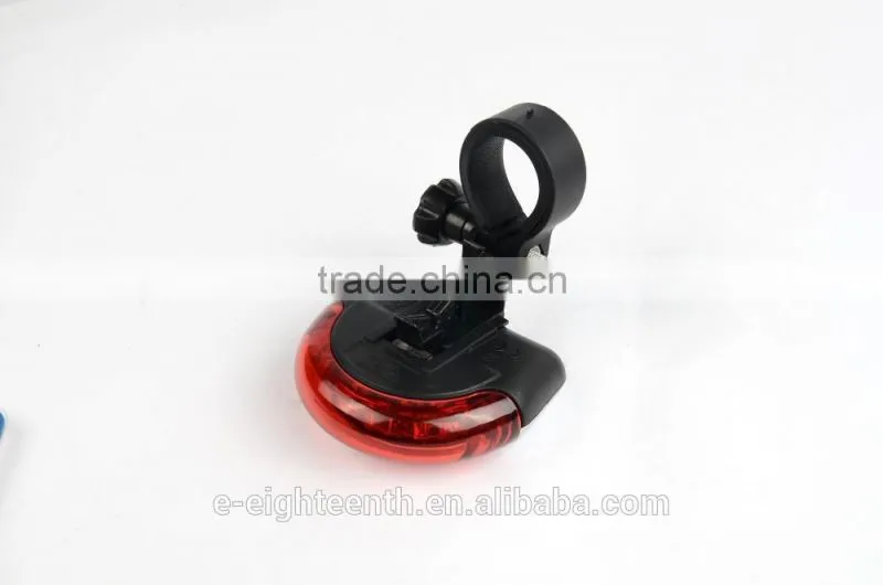 2016 hot Cycling Bicycle Bike 5 LED Red Rear Tail Back UFO 180 Round Warning Lamp Light
