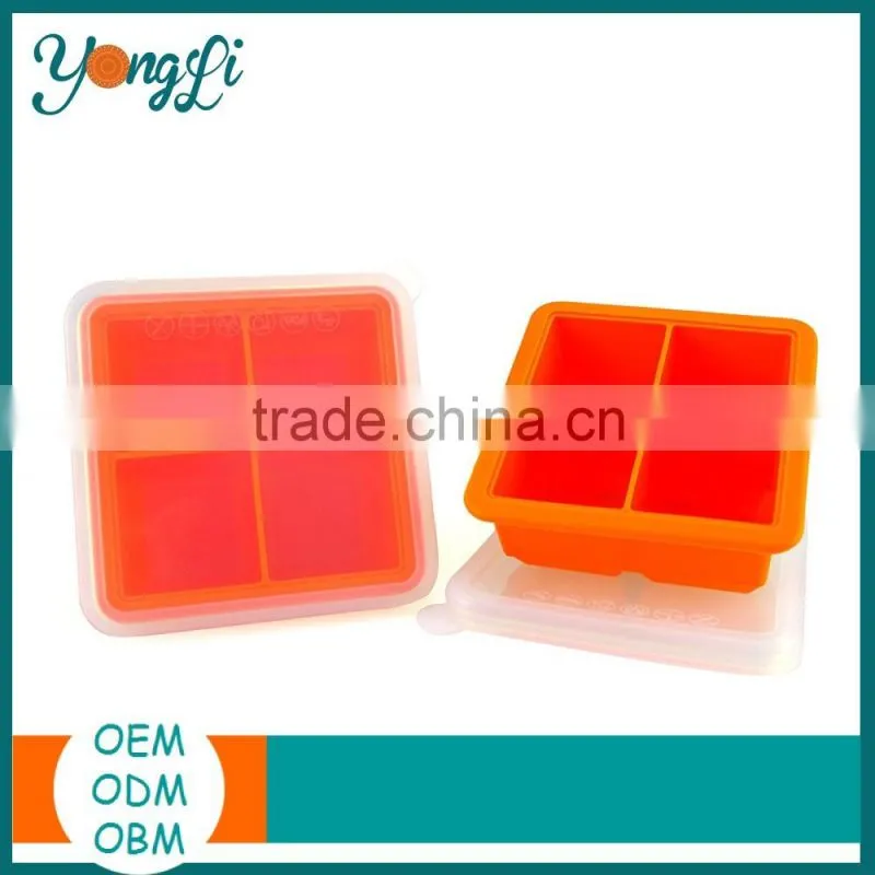 Flexible Freezer Tray Stackable Food Containers with Lids