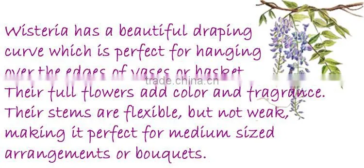 decorative artificial flower home handicraft silk wistaria wedding decoration centerpieces