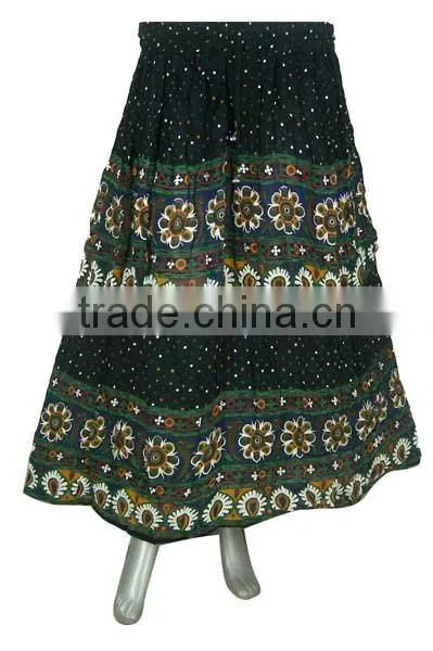 Cotton with bottom lace skirts