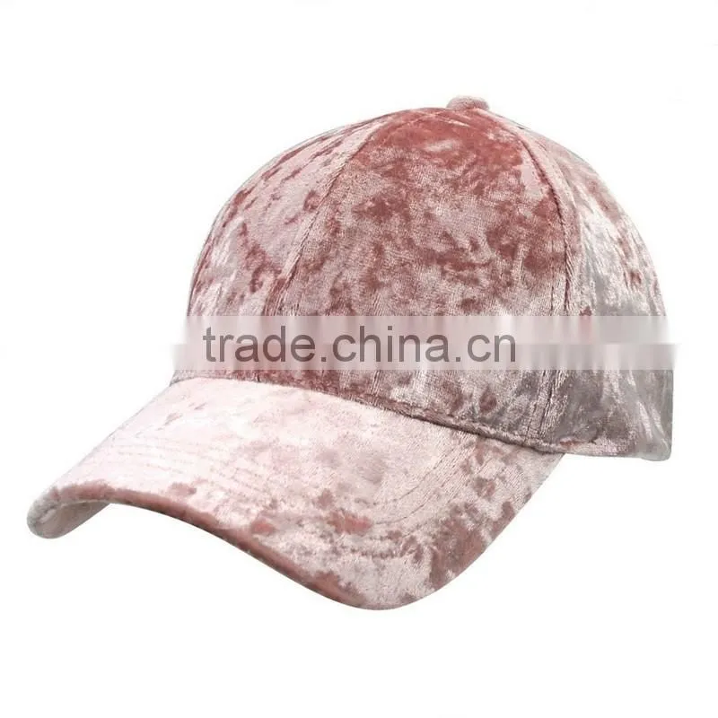Blank Fake Velvet Baseball Cap Custom Hats And Caps