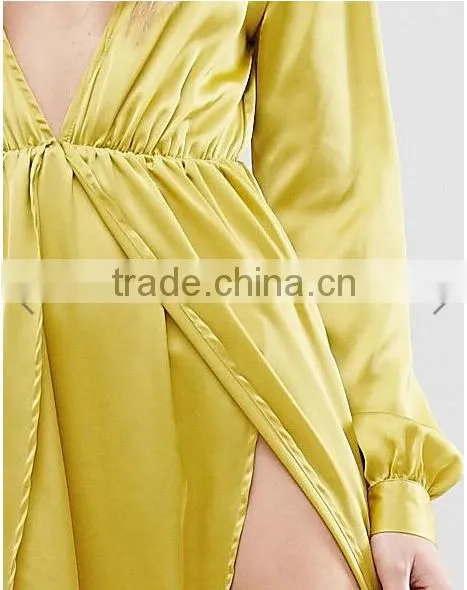satin dress/ long maxi dress trendy evening Clothing