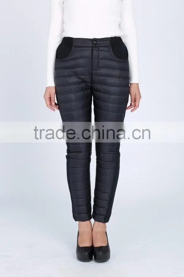 retail black women down pants for winter