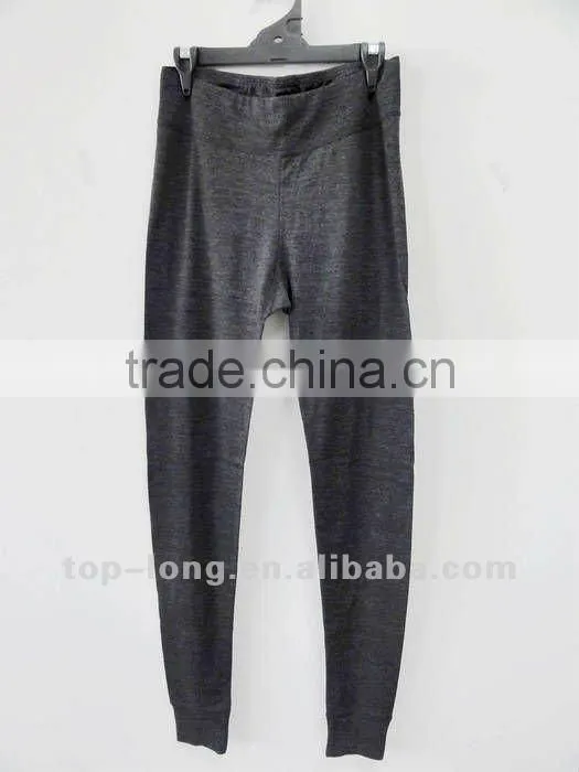 100% merino charcoal base layer ladies YOGA thermal long johns of pant