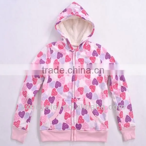 stock coat kids zipper hoodie thicken hoody printed hoodies
