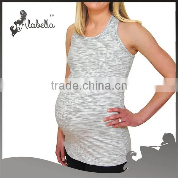 Casual wear custom pregnant singlet with space dye fabric