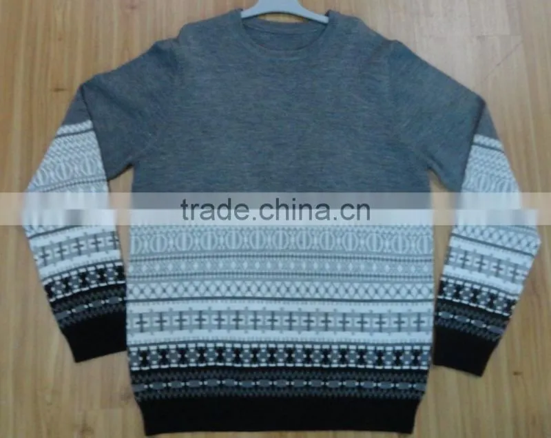 High Quality 12GG new arrival 2017 men's long-sleeved cotton stripes sweater (BKNM1457)