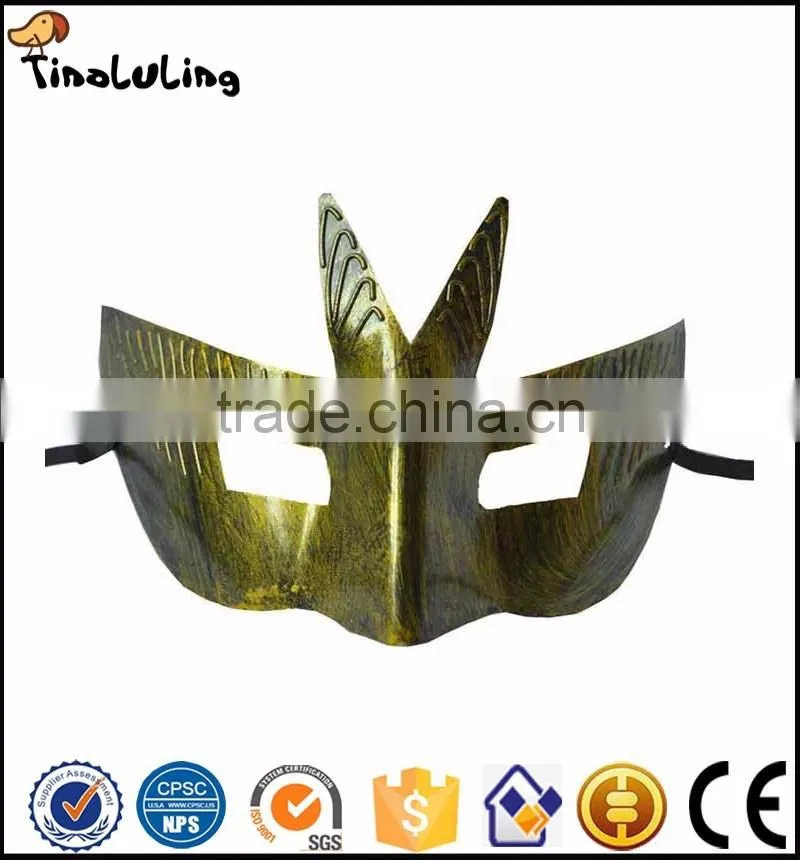 Event party supplies retro bronze and silver plastic Roman knight mask Venetian masquerade ball masks