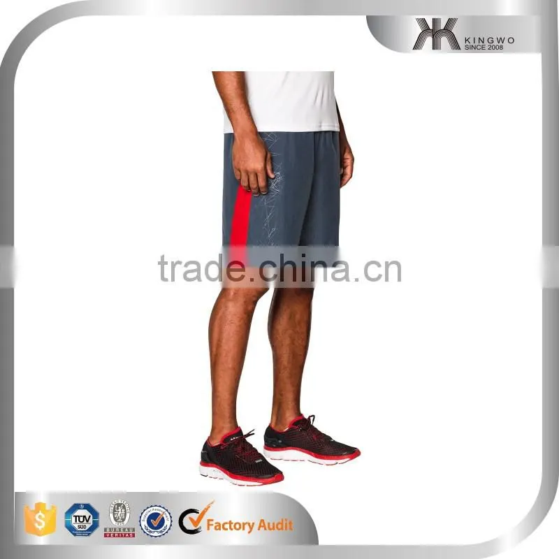 100 polyester shinny shorts sublimation printed with mesh lining