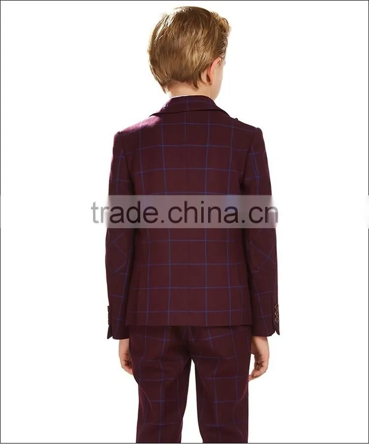 ELPA NXB0055 fancy burgundy three pieces boy suits for show