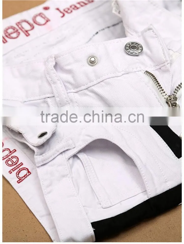 2014 Men Slim White New Design Jeans Pants