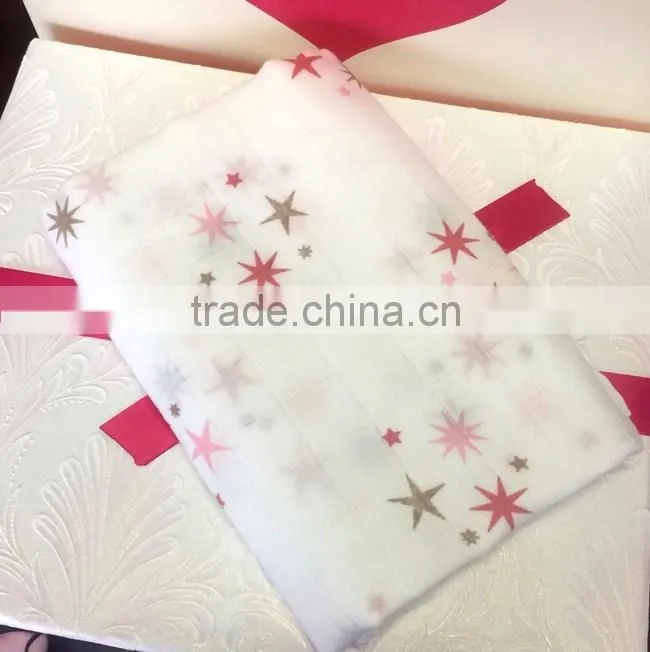 breathable 100% cotton baby muslin swaddle blankets