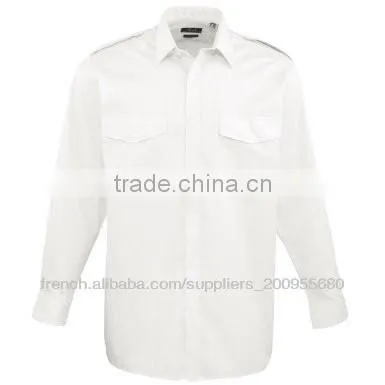 premier mens short sleeve white airline shirts airline pilot shirts