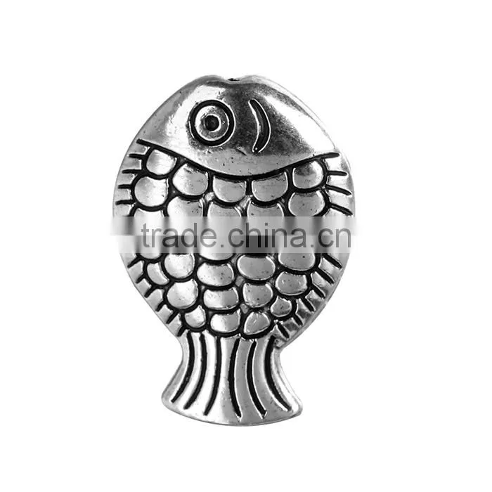 Zinc Based Alloy Spacer Beads Fish Animal Antique Silver