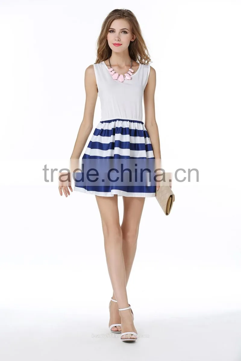 summer women clothes balloon style sexy dresses woman ball gown cotton fashion stripe party dress SD71