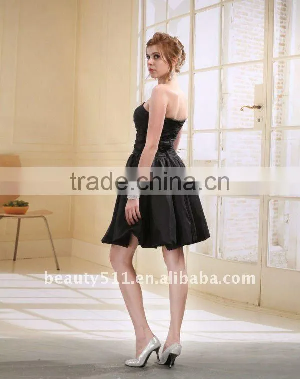 Astergarden Taffeta Knee Length Whole Sale Short Bridesmaid Dress D0007