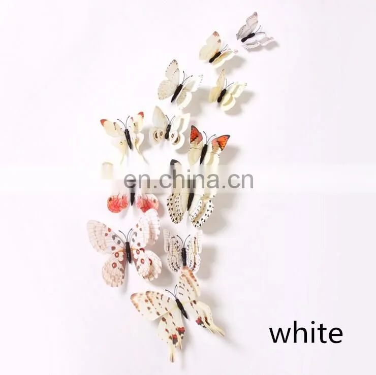 Wholesale High Quality 3D Double Butterfly PVC Wall Sticker Home Decoration