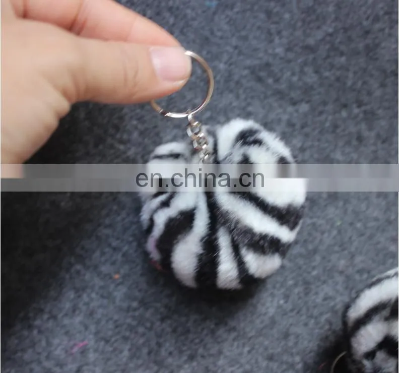 alibaba faux fur product and accessory supplier zebra fake fur ball