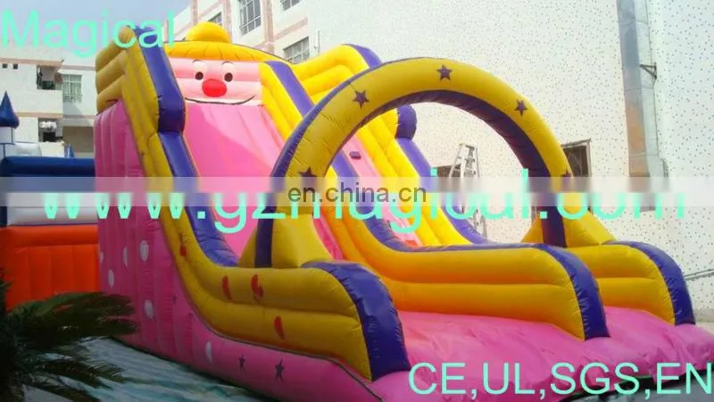 Colorful for steeple in fairy tale inflatable slide