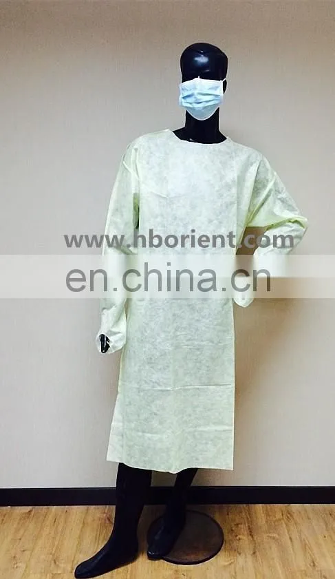 Hospital disposable SMS SMMS waterproof medical isolation gowns