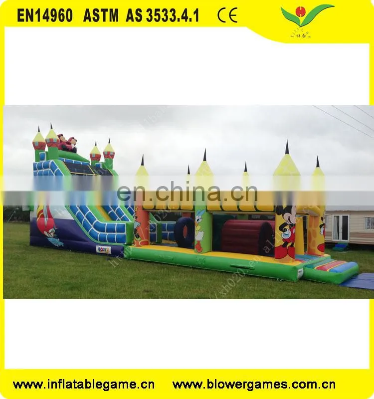 Big castle adult inflatable games obstacle course
