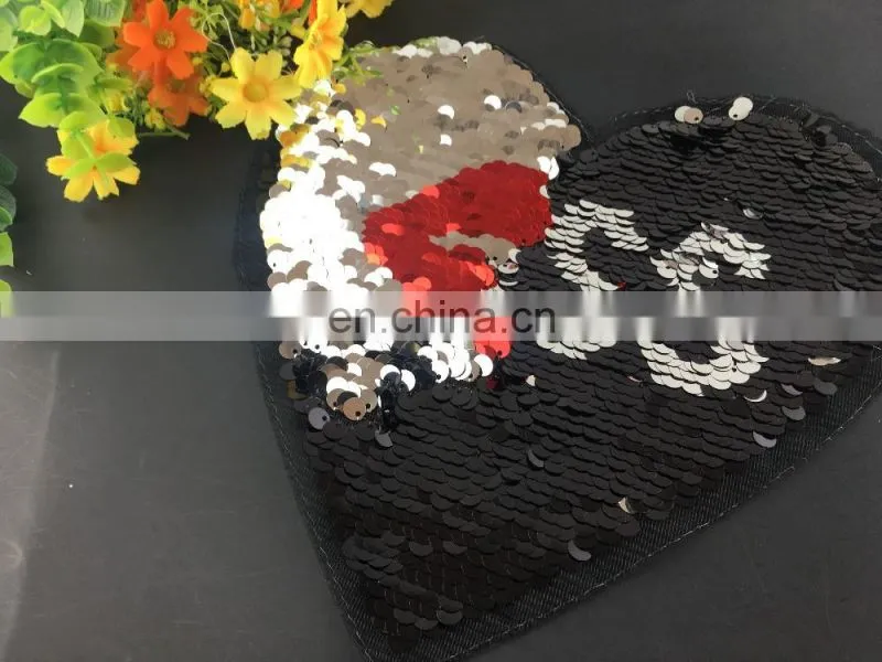 fashion design double side patch with colorful sequin
