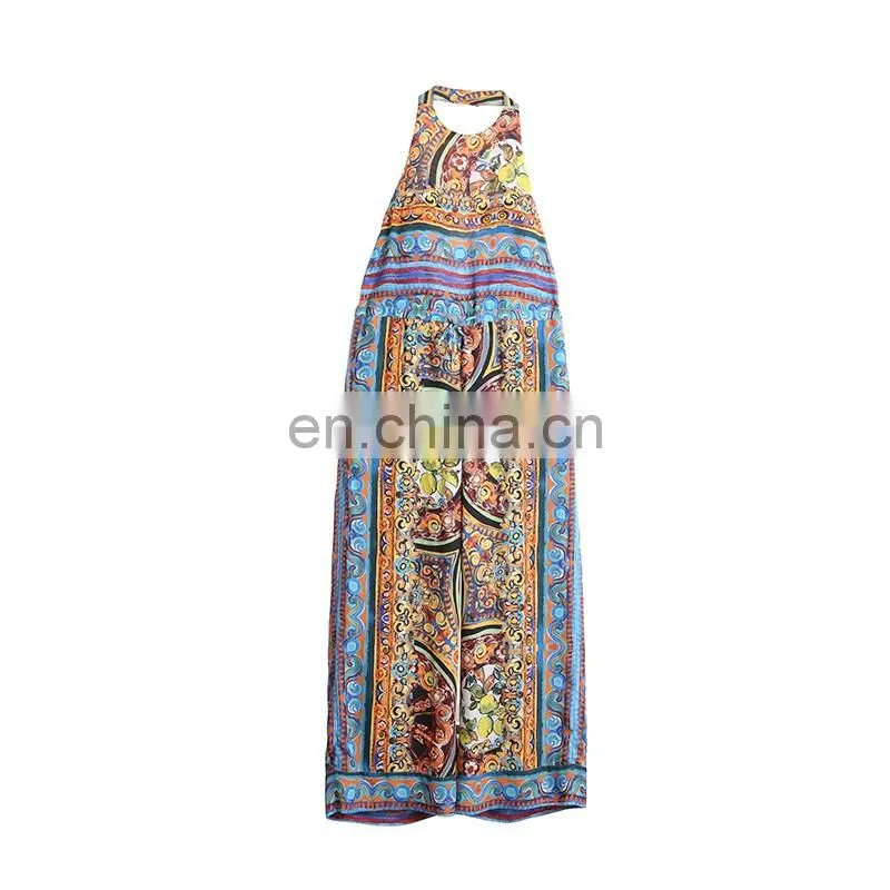 china wholesale market blouses 2016 new designs bohemian clothing custom printing one piece jumpsuit