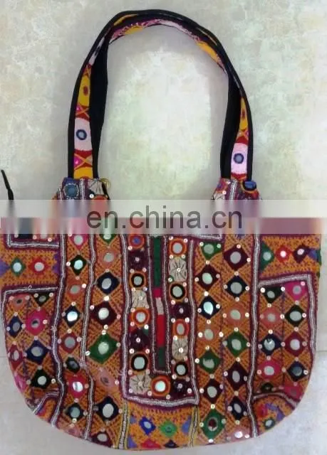 New Arrival Christmas Occasion Extra large size Vintage Banjara tribal Hand embroidery zari work handmade Indian Banjara Bag