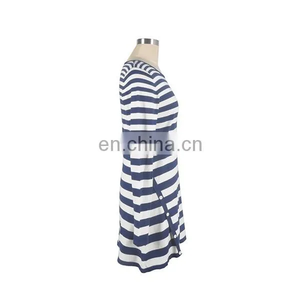 Latest Design Ladies Fashion Spring Knitting Machine Price Striped Women Sweater