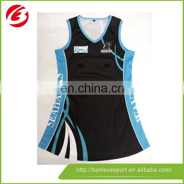 No harm 100 polyester netball jersey netball dress