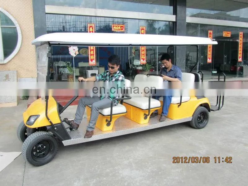 Restaurant hotel school park use 6 seater battery operated golf cart sightseeing bus