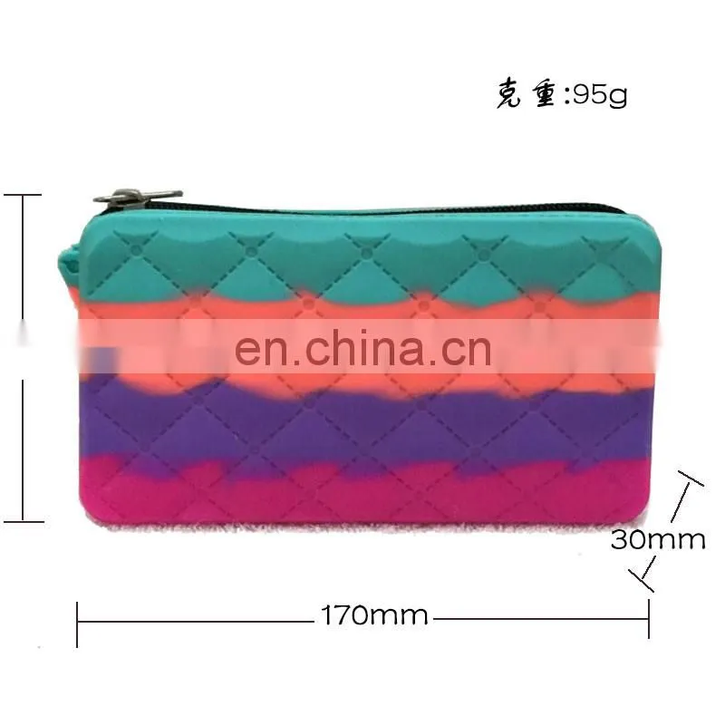 US Hot Women Clutch Purse Bags Custom OEM 3 Color Straps Mixtur Silicone Fashion Cheap Wallets