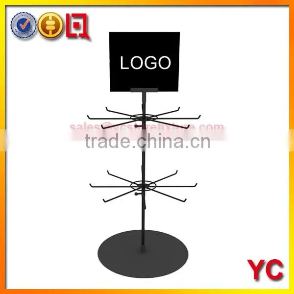 black powder coated metal sock display stand