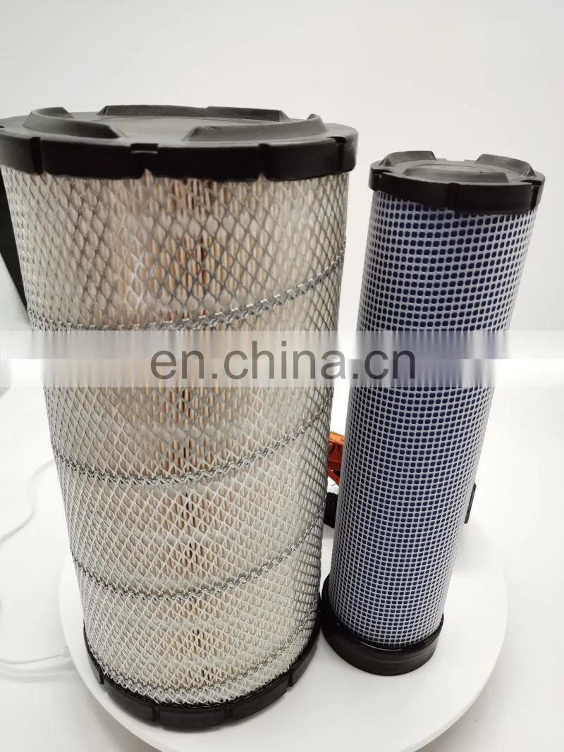 High quality excavator air filter 600-185-3110+600-185-3120 AF25492+AF25491 FOR PC210-6 PC200-7 PC210-7