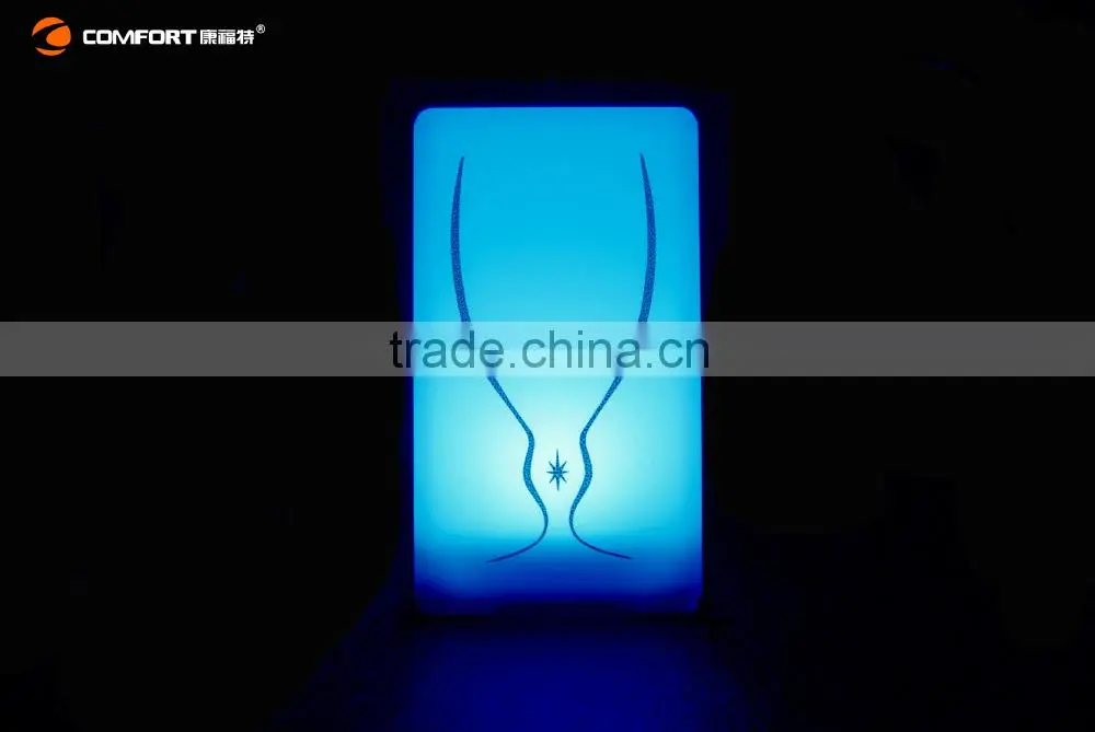 recharging colorful battery operated square led table lamp for bar